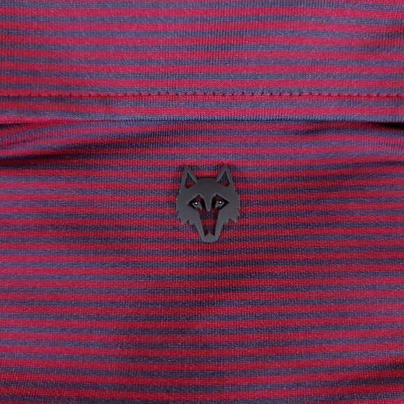 Greyson Mens Small Bird Embroidery Golf Ball Striped S/S Performance Polo Shirt - Picture 8 of 13